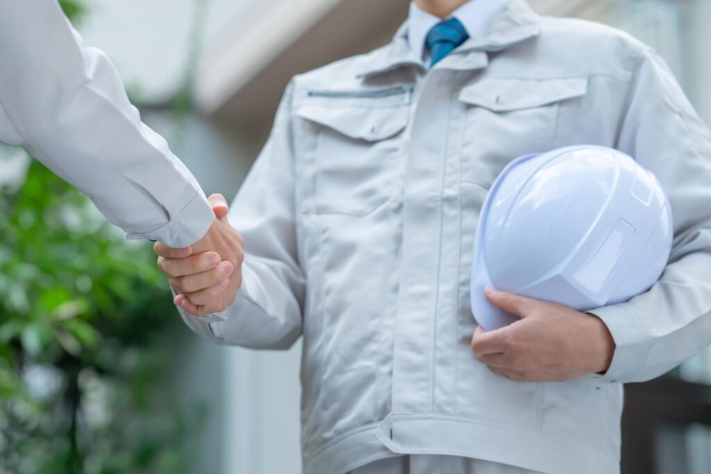 企業と信頼を結んでいるイメージ画像